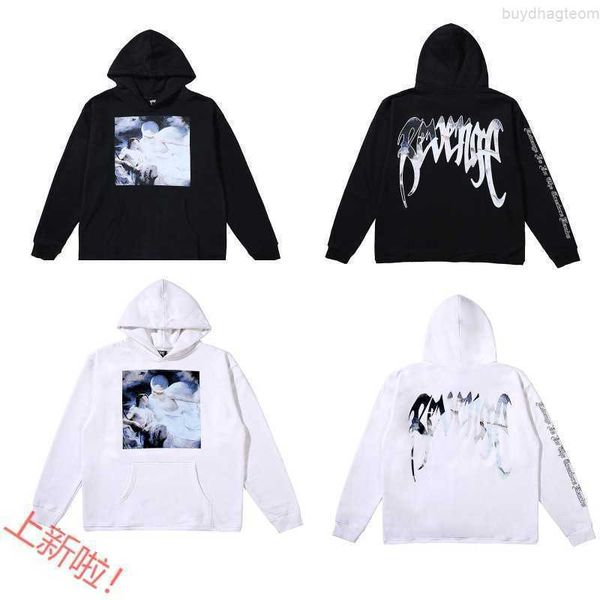 

hoodie for men reveal cotton venge designer brand high street revenge style whiteheaven painting sweater men's women's same pullov, Black