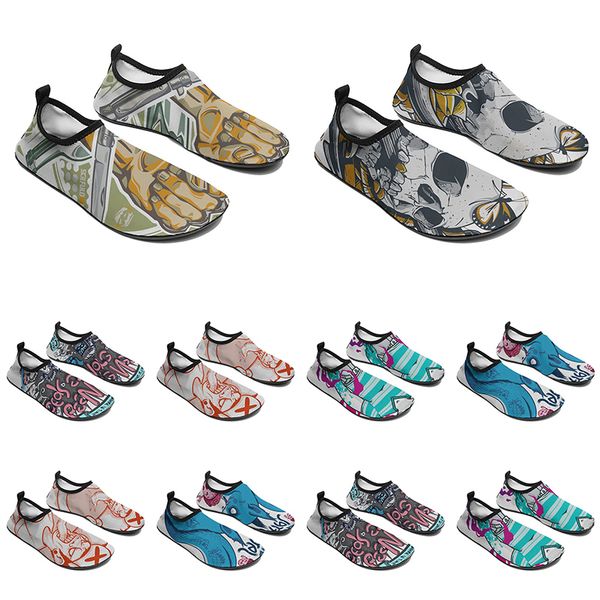 

men women custom water shoes cartoon animal design diy word black white blue red color mens trainer 157