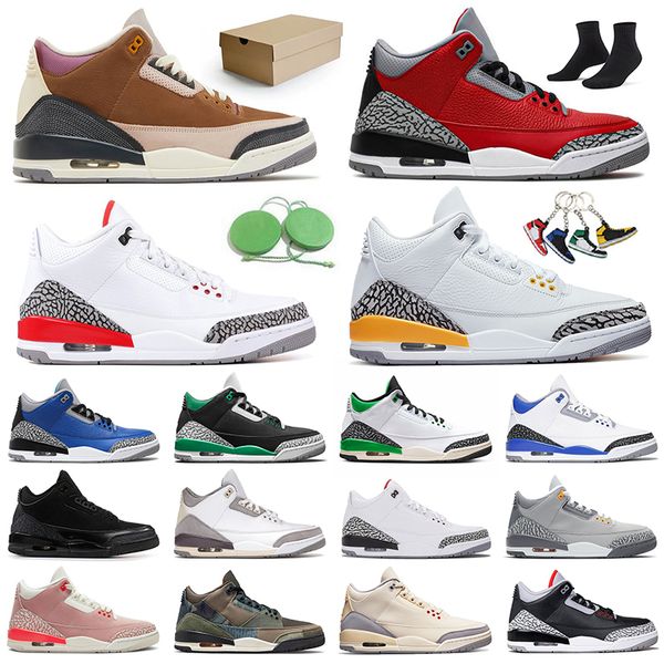 

3 jumpman basketball shoes 36-47 denim fire red j3 men women 3s trainers sports sneakers fashion designers winterized archaeo brown black go