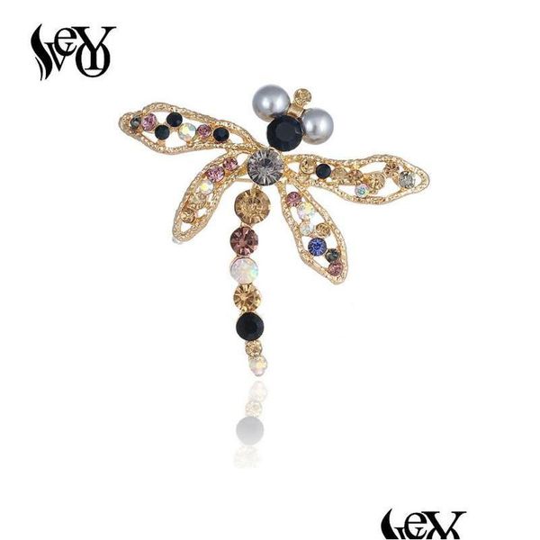 

pins brooches pins brooches veyo gold dragonfly rhinestone vintage brooch for women fashion jewelry gift drop delivery dh7yj, Gray