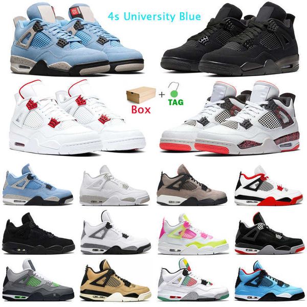 

basketball shoes mens trainers sport sneakers university blue white oreo fire red taupe haze cool grey pure money neon 4s jumpman