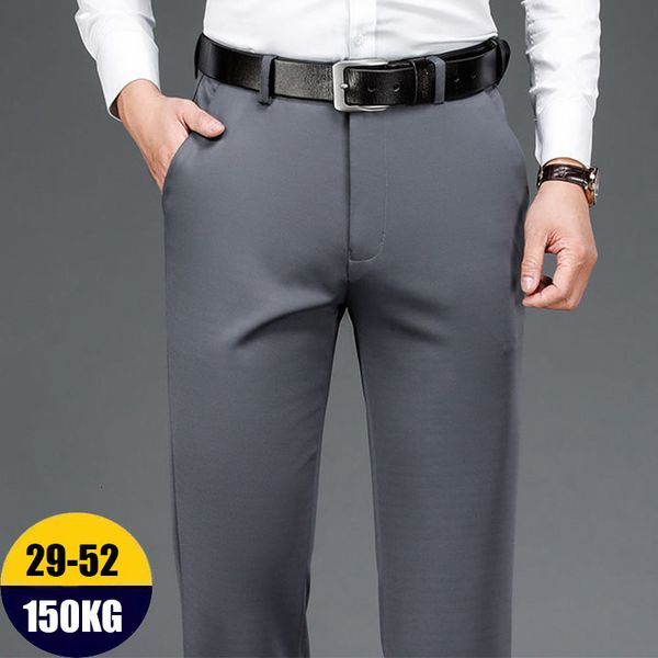 

mens pants oversize formal trousers slacks dress man casual tailoring clothes social suit clothing elegant work business 221118, Black