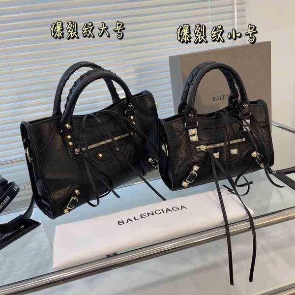 

italy designer bag balenciga handbags motorcycle cracks explodes women's single messenger is fashionable retro and versatile original l