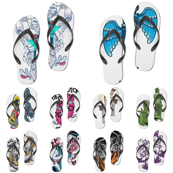 

men women custom slippers cartoon design anime diy word black white blue red purple mens colorful trainer 393