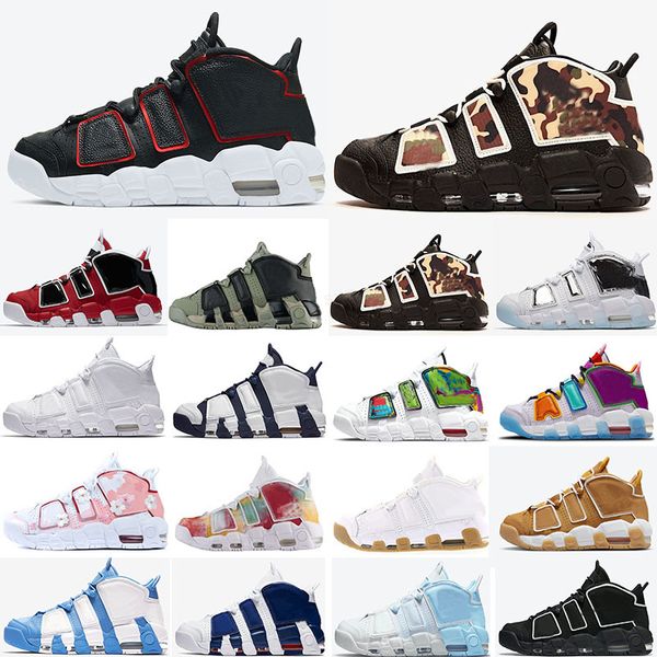 

moreuptempo scottie pippen mens womens basketball shoes rosewell raygun black university blue unc bulls hoops pack white varsity red sports