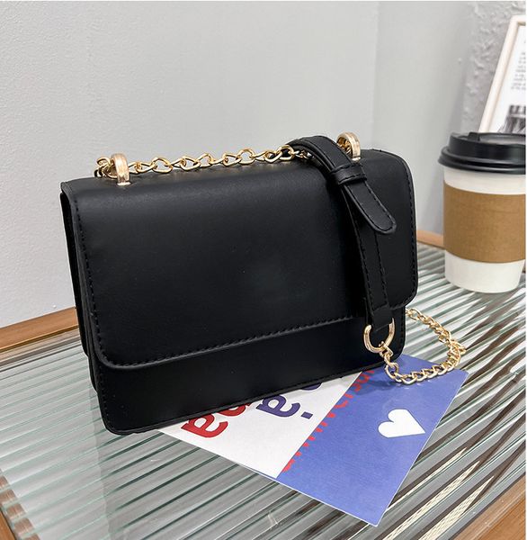 

2022 designers leather women shoulder bags crossbody luxury handbags clutch purses ladies wallets tote gold silver black chain bag #17320