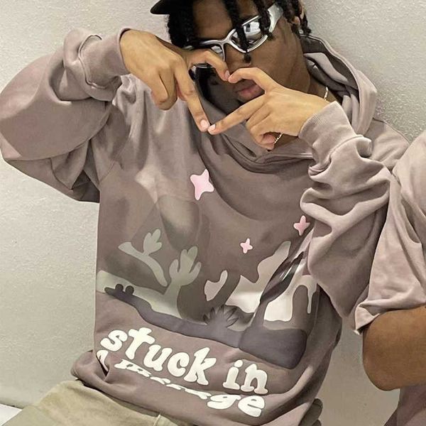 

men's hoodies sweatshirts 2022 harajuku graffiti letter printed hoodies mens autumn oversized hooded sweatshirt y2k long sleeve fleece, Black