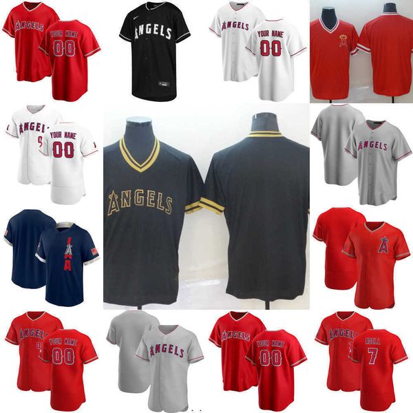 

2022 custom jersey mens women youth los angeles''angels''68 kyle keller 32 raisel iglesias 7 jo adell 39 luke bard baseb, Blue;black