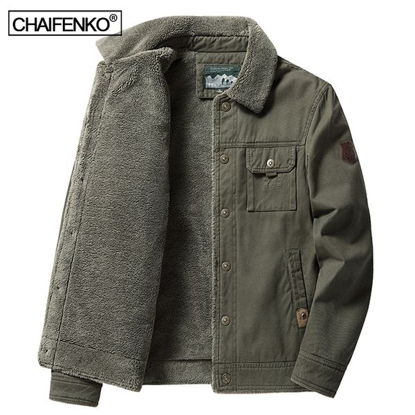 

men's jackets winter fleece warm thick fashion casual windproof coat autumn outwear tactics military 221117, Black;brown