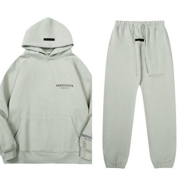 

luxury men's fashion tracksuits sweatshirts letter esss hoodies men women's sweater print casual sportswear pants suit pullover c, Gray