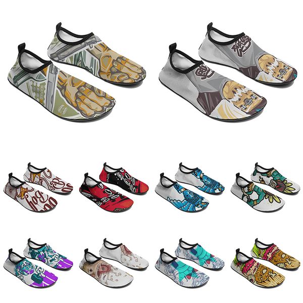 

men women custom water shoes cartoon animal design diy word black white blue red color mens trainer 005