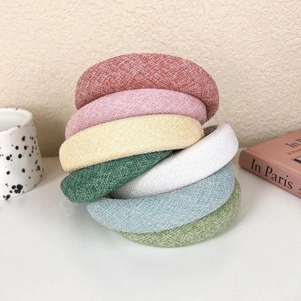 

lattice sponge non-slip hairband korean style rhombus padded headband fashion hair accessories summer candy color head hoop, Silver