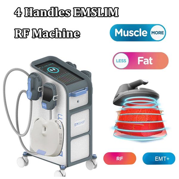 

new upgrade 4or5 handles rf emslim emt body shaping machine tesla ems electromagnetic muscle stimulation fat burning beauty equipment for sa