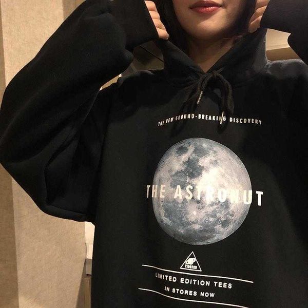 

men's hoodies sweatshirts autumn winter women clothes oversize harajuku hoodies plus velvet size sweatshirt korean style pullovers stre, Black