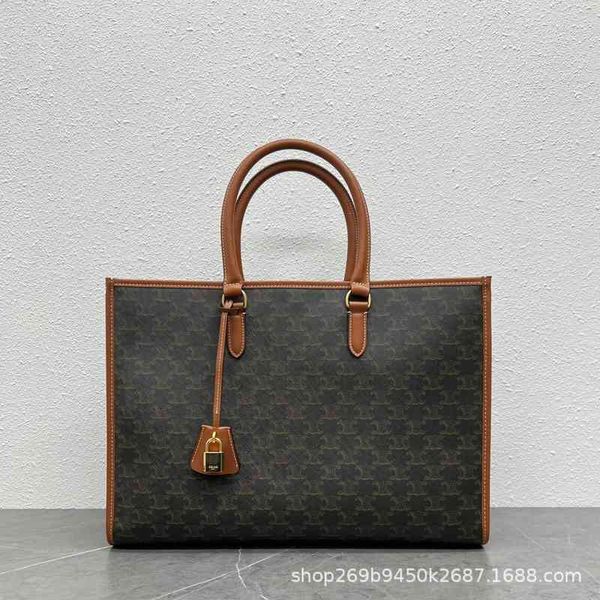 

triumphal arch old flower leather tote bag 2022 new large capacity commuter handbag fashion casual shoulder