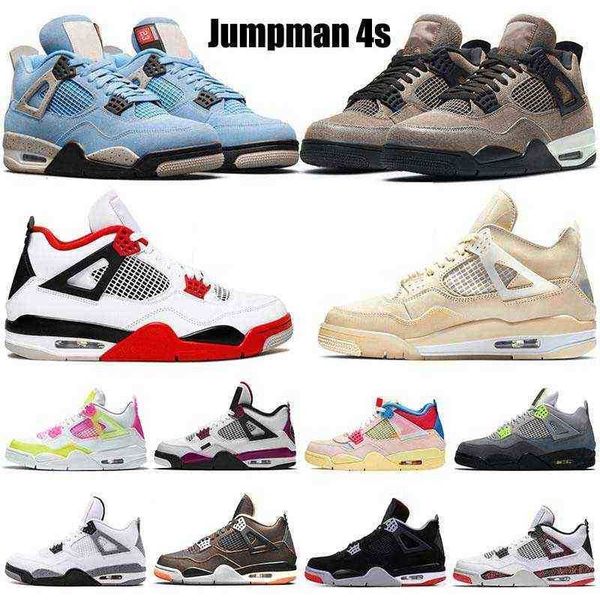 

jumpman 4 men outdoor shoes black cat hyper royal university blue unc silver toe bred starfish fire red sports women sneakers trainers