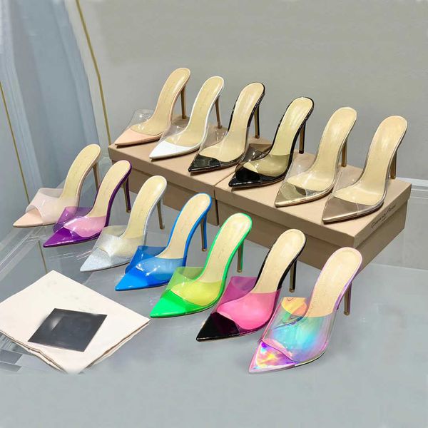 

women slippers sandals high heels designers shoes footwear heel sandals stiletto mules pvc 10.5cm slip on open toe women luxury evening fact, Black