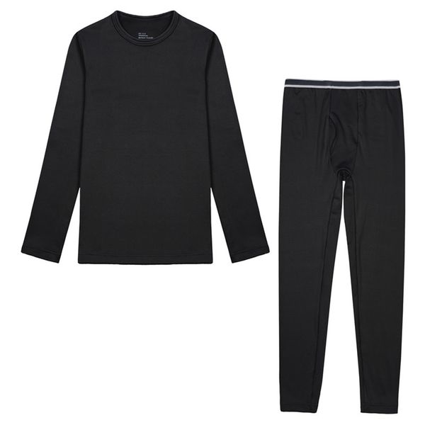 

men's thermal underwear dafenp boys thermal underwear set base layer fleece lined long johns for kids and bottom set 221118, Black;white