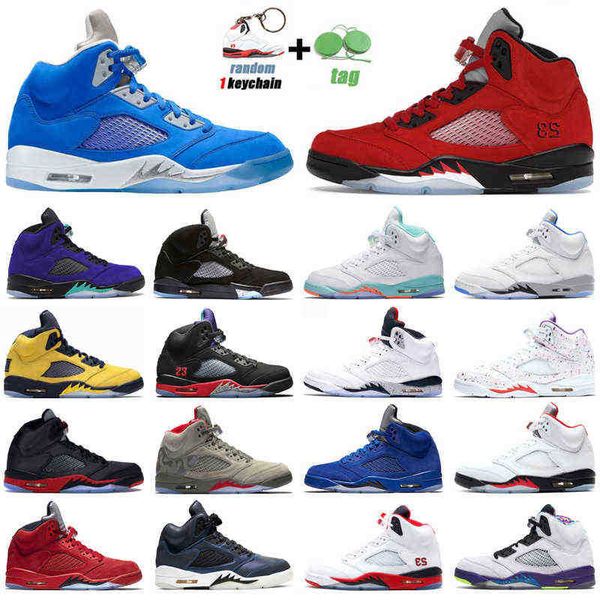 

2021 5s blue bird jumpman outdoor shoes 5 raging red hyper royal og black metallic 3 mens trainers outdoor sports sneakers