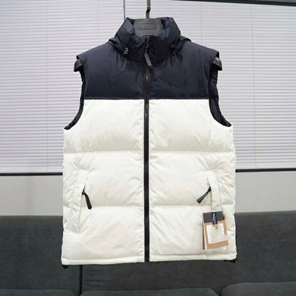 

vest bodywarmer designer puffy coat novelty waistcoats usa style vest stand collar winter vests thin warm lightweight heating autumn casual, Black;white