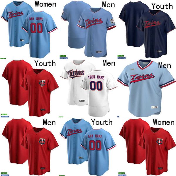 

baseball jerseys men women youth minnesota 11 jorge polanco 26 max kepler 15 gio urshela 24 gary sanchez 4 carlos correa 2 luis arraez twins, Blue;black
