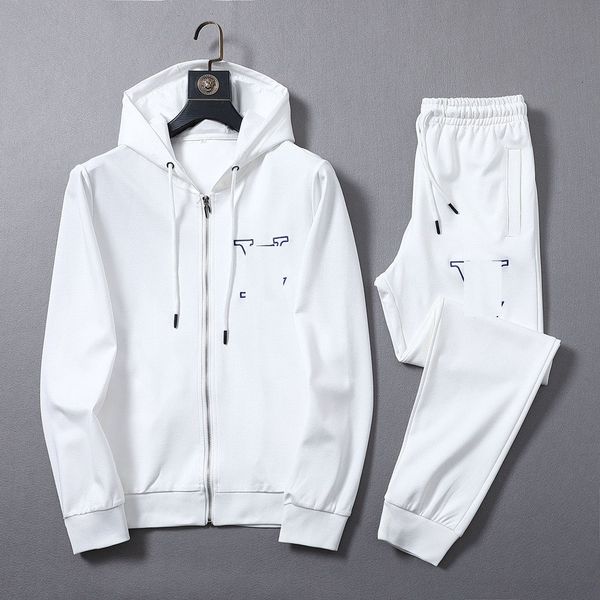 

men's suit tracksuits long sleeve suits sports pullover leisure suits casual wear autumn winter sweater pants, Gray