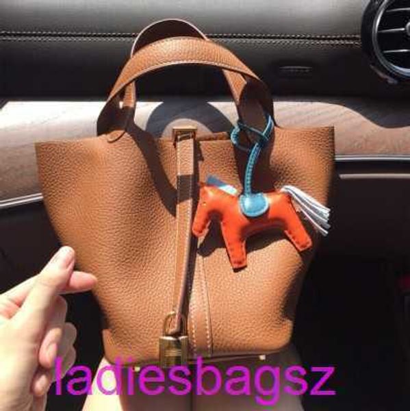 

designer herme picotin lock shoulder bags online store bag 2022 new chaocai basket women's bag soft pu litchi pattern bucket handl 9clz