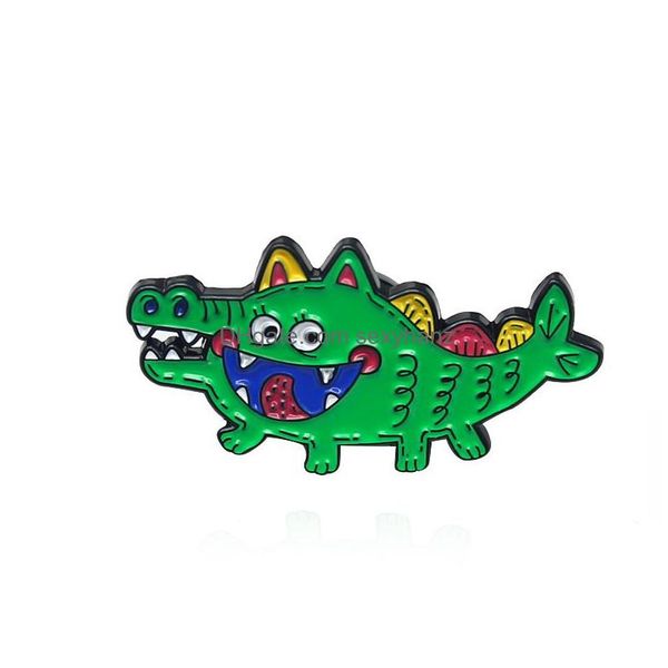 

pins brooches cute cartoon animal brooches frog crocodile badges for girls alloy pin jewelry gift drop delivery dhx75, Gray