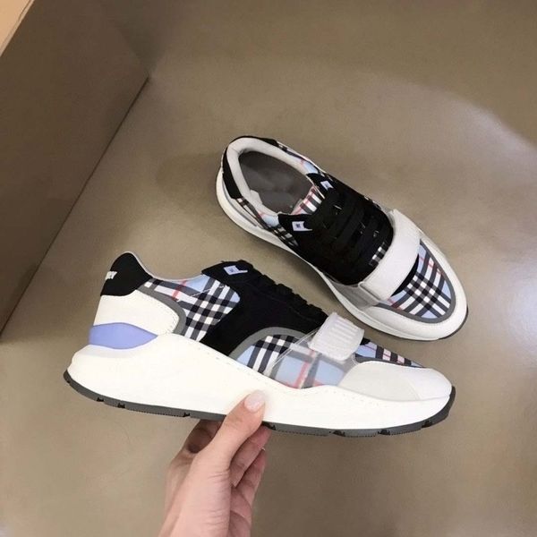 

designer sneakers striped casual shoes men women vintage sneaker platform trainer season shades flats trainers brand classic outdoor shoe 05, Black