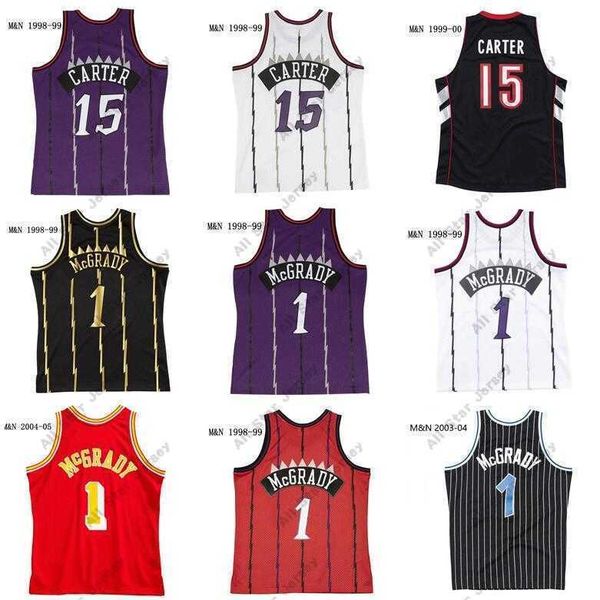 

basketball jerseys vince carter jersey tracy mcgrady jerseys mitchell ness 1998-99 retro basketball jerseys men s-xxl in stock, Black;red