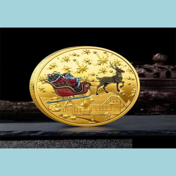 

arts and crafts arts and crafts christmas commemorative coin party favors personality cartoon santa claus medal collection craft gif dhxvj