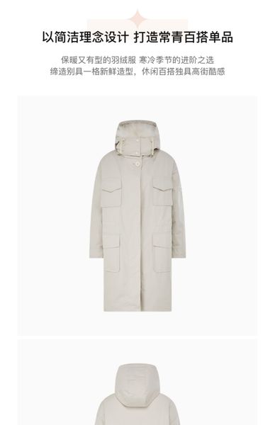 

womens down long female down autumn hooded long coat with black white long sleeves thickened
