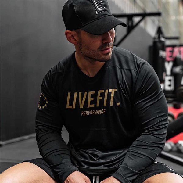 

men's t-shirts fitness gym shirt men quick dry fit running t shirt long sleeve rashgard men sport shirt solid workout tshirt sportswear, White;black