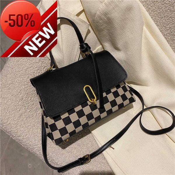 

store has 80% off wholesale bag women 2023 winter new fashion crossbody small square chessboard one shoulder