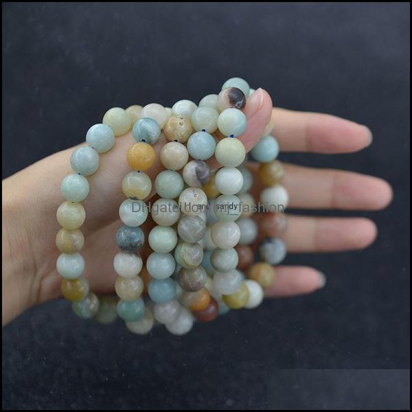 

other jewelry sets 8mm natural stones strand bracelet morganite amethyst amazonite yoga gemstone beads healing crystal stretch brace dhfl9, Silver