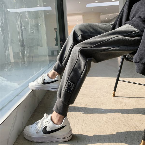 

women pants joggers spring summer harajuku sweatpants trousers full length elastic waist pants female casual pantalones new, Black;white