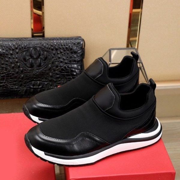 

casual shoes luxury designer sneaker genuine leather mesh pointed toe race runner outdoors are us38-44 kjml00000029, Red;white