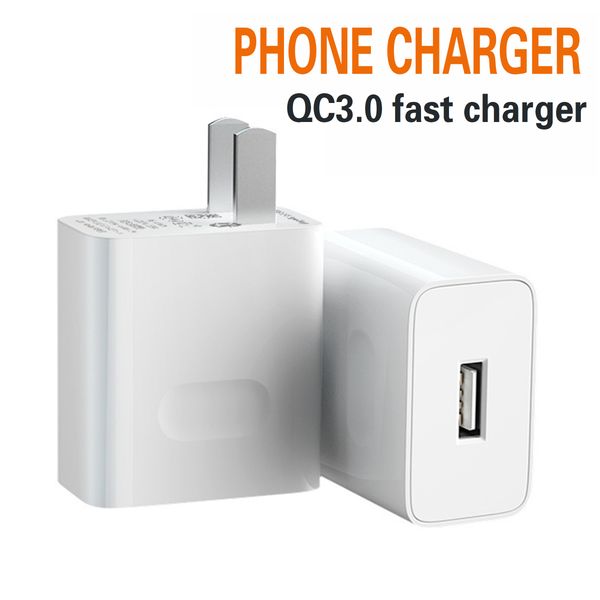 

factory sell wall phone charger power adapter qc3.0 5v3.5a smart portable 18w travel fast charger android iphone charging head