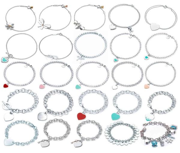 

2021 new wholale 925 sterling sier heart tiff bracelet for tif jewelry2765945, Golden;silver