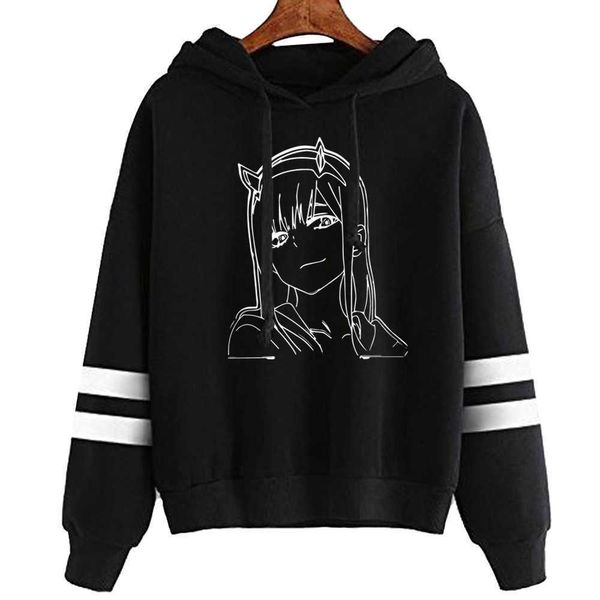 

men's hoodies sweatshirts darling in the franxx men women hoodies sweatshirts zero two hoodie t221114, Black