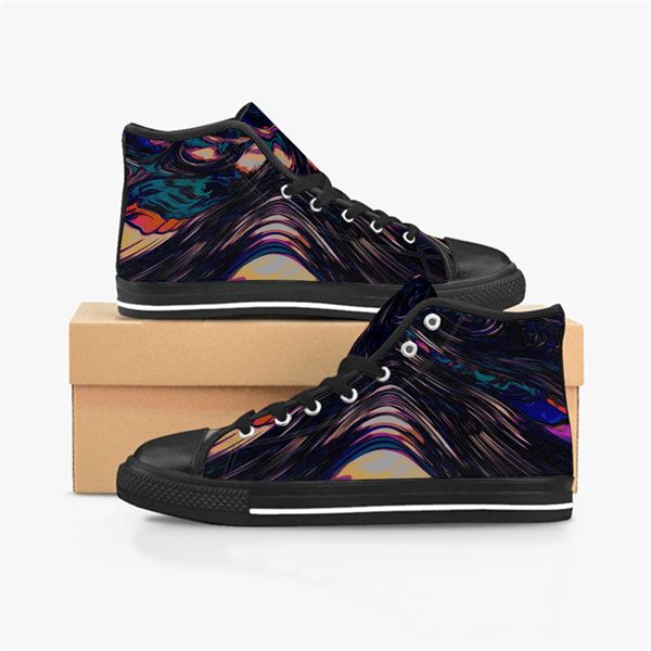 

men stitch shoes custom sneakers canvas women fashion black orange mid cut breathable casual outdoor sports walking jogging color27