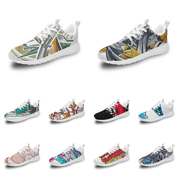 

men women custom sports shoes anime cartoon animal design diy word black white blue red colorful outdoor mens trainer 106