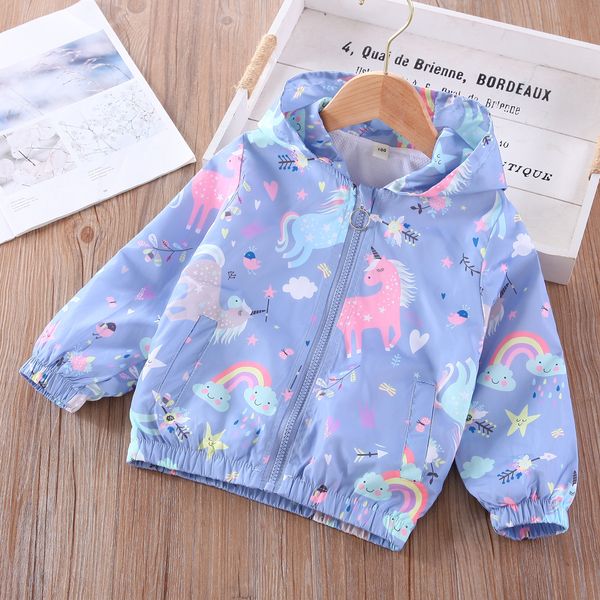 

Cross border children's coat girls' thin spring and autumn foreign style girls' sportswear 2022 new outdoor jacket windproof