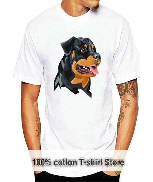 

men039s tshirts 2021 limited arrival oneck knitted print 100 cotton tee shirt for fashion rottweiler shortsleeve mens t shi6960383, White;black
