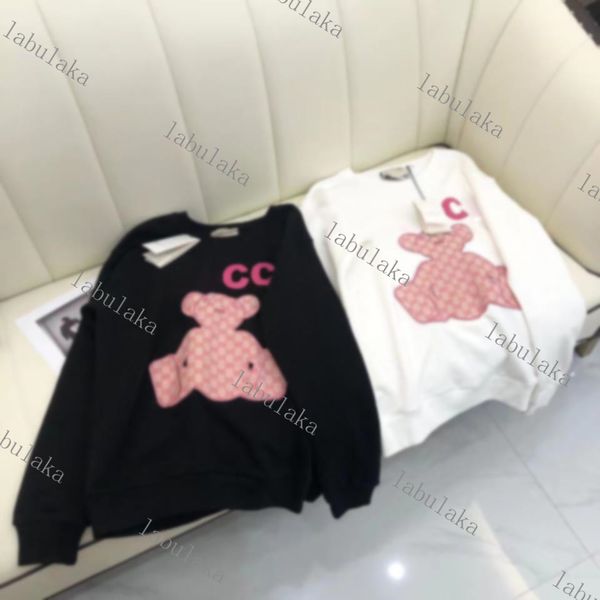 

2023 designer kids sweatshirts loose breathable pullover boys girls child fall winter hoodies baby sweatshirt with tiger flower alphabet lux, Black