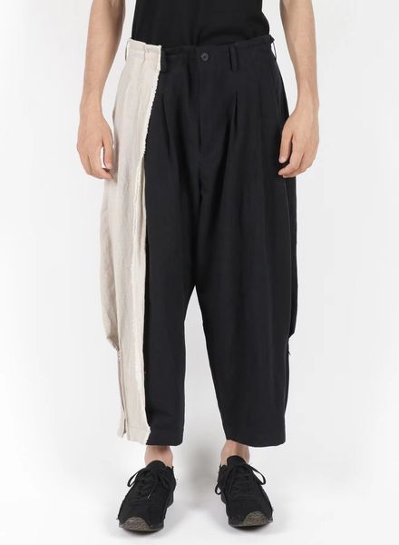 

men's pants s6xl twocolor linen pants personality fashion men fashion women harlan pants 221119, Black
