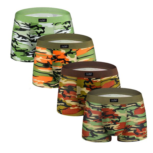 

underpants 4pcs lot boxer homme men underwear man underwear shorts panties breathable camouflage comfort modal cotton 221119, Black;white
