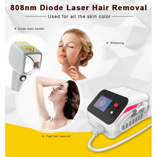 

808 diode laser painless hair removal big spot treatment area spa salon machine, Black