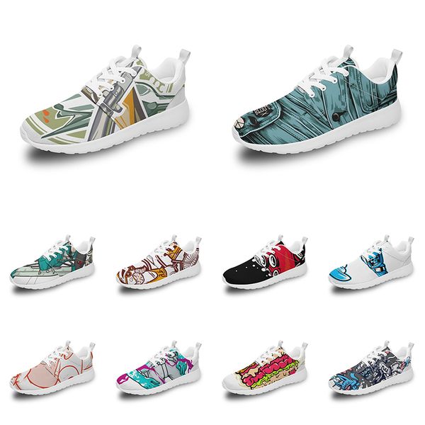 

men women custom sports shoes anime cartoon animal design diy word black white blue red colorful outdoor mens trainer 111