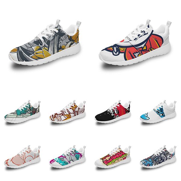 

men women custom sports shoes anime cartoon animal design diy word black white blue red colorful outdoor mens trainer 117